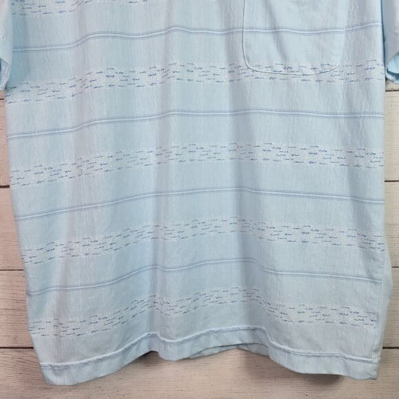 Lacoste Vintage Blue Polo Shirt Size 7 Made in France Logo Striped Short Sleeve - Picture 3 of 9